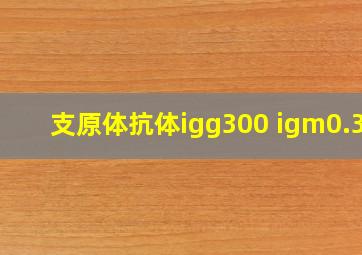 支原体抗体igg300 igm0.38